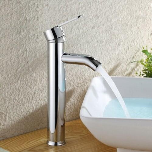 Classic Basin Faucet Stainless Steel Deck Mounted Sink Faucet Cold Hot Water Mixer Tap Single Hole Rust And Corrosion Resistance