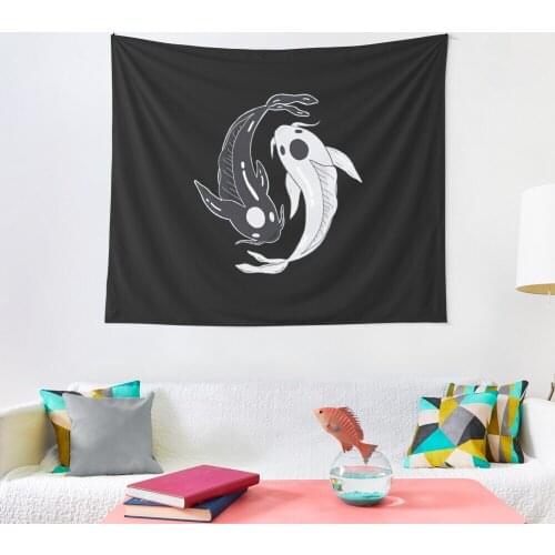 Koi Fishes Tapestry Home Decoration Wall Blanket Tapestry Bedroom Wall Hanging Yoga Mat