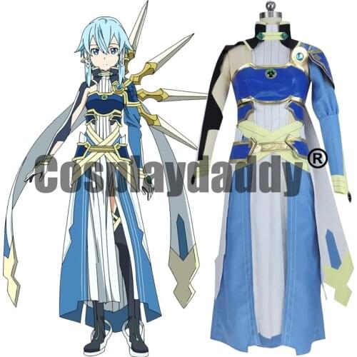 Sword Art Online Project Alicization Underworld Asada Shino Sun Goddess Solus Ver. Outfit Dress Anime Cosplay Costume S002