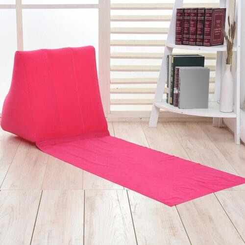 Inflatable Beach Mat Festival Camping Leisure Lounger Back Pillow Cushion Chair Inflatable Sofa Couch for Sleeping Bags Air Bed