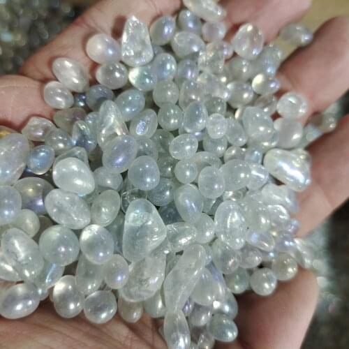 Natural moonstone crystal rubble decorates the home Fish Tank Aquarium Garden Healing Energy Stone Decoration