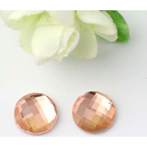 2018 New High grade Champagne color round flat back glass crystal rhinestones apply to DIY Watch Decoration and wedding dress