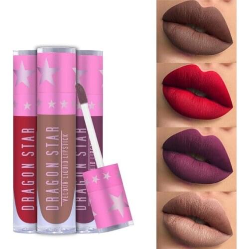 NEW Brand Dragon Stars Matte Lip Gloss Makeup Tint Liquid Matte Lipstick Velvet waterproof long lasting Beverly Hill lip kit