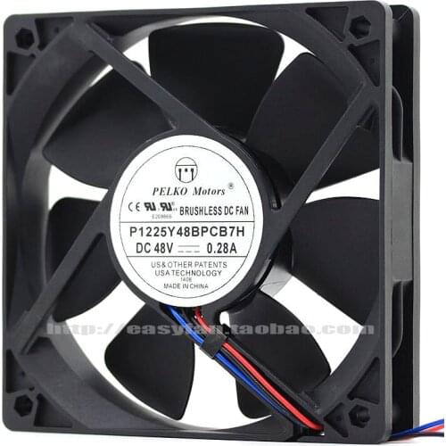 NEW FOR PELKO Motors P1225Y48BPCB7H 48V 0.28A 12025 12CM Double Ball bearing cooling fan