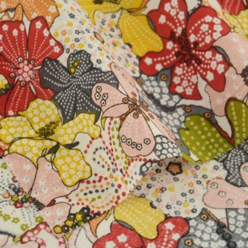 Patchwork Home Textile Art Work Lovely Flowers Designs Cloths for Dolls DIY Decoration 100% Cotton Fabric Clothing Tissu Telas