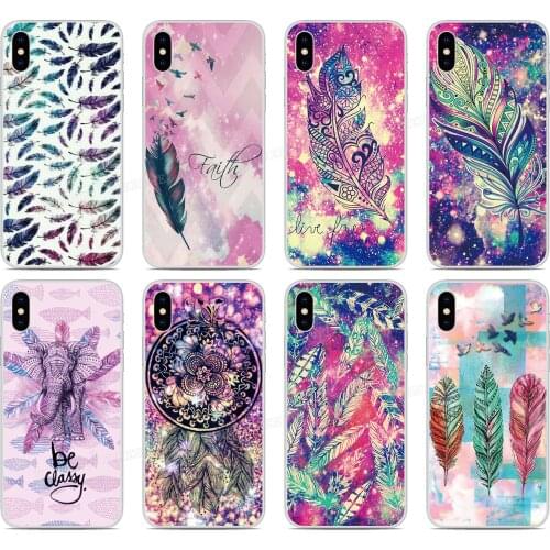 Feather Phone Case For OPPO Realme X50 5 6 Find X2 Reno A Ace 3 Pro K1 A92S A91 F15 A52 A72 AX7 A5S A31 A8 A9 A5 2020 Cover