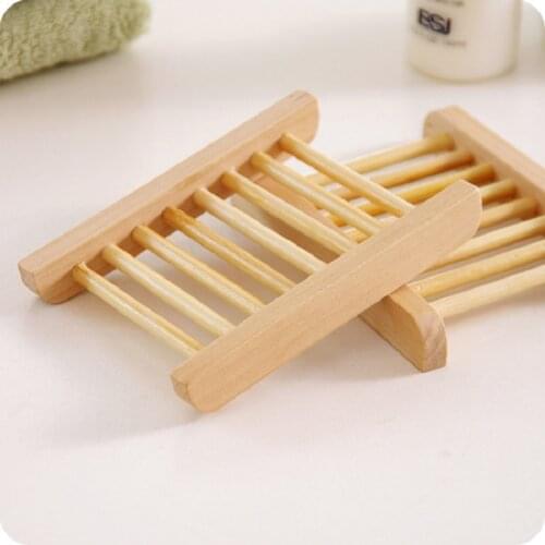 Natural Wooden Soap Dishes Tray Holder Storage Soap Rack Box Container Soap Holder Storage Box Portable Bathroom Accessories