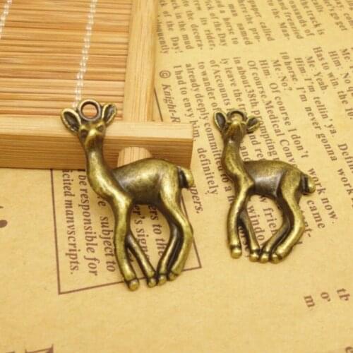 20pc/--33x24mm Antique bronze tone Sika Deer charms pendant