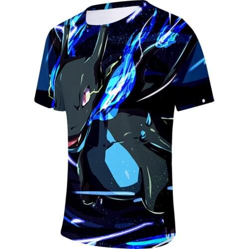Pokemon Men T-shirt Summer 3d Print Short Sleeve Anime Cartoon Mens Clothing Pokemon Cosplay Top Casual Kids Fashion Party Top