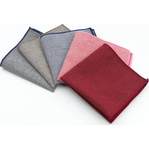 Striped Handkerchief Scarves Vintage Cotton Solid Color Hankies Mens Pocket Square Handkerchiefs
