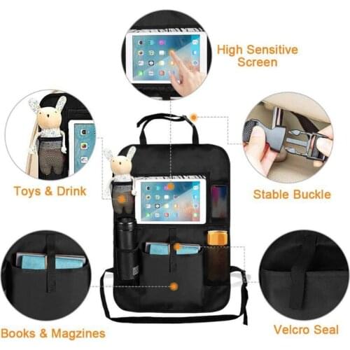 Vehicle Backseat Anti-kick Bag Automotive Goods Storage Pocket for Orderly Auto Interior Environment