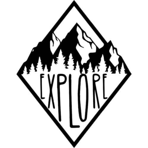 S51243# Various Sizes/Colors Car Stickers Vinyl Decal Explore Mountain Motorcycle Decorative Accessories Creative Waterproof