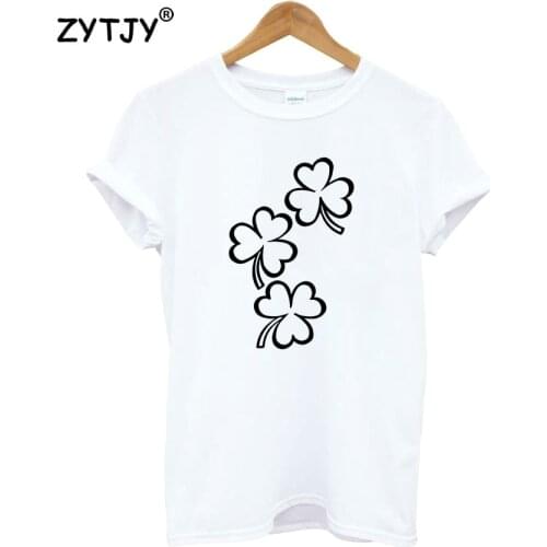 Lucky Clover Print Women Tshirt Cotton Casual Funny t Shirt For Lady Girl Top Tee Hipster Tumblr Drop Ship HH-111
