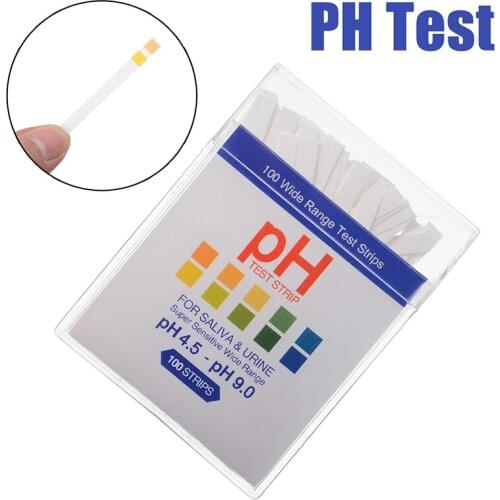 Water Quality Test Paper 100 Strips For Hotel Laboratory Household Saliva and Urine Testing PH Range From 4.5-9.0