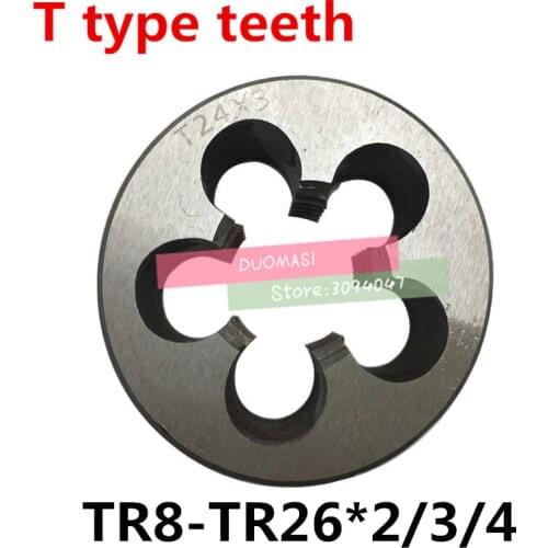 1PCS TR8 TR10 TR12 TR14 TR16 TR20 TR22 TR24 Die 2/3/4,Right/Left hand T=TR trapezoidal round die T die,Threading Tools Lathe