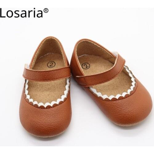 Losaria Baby Girl Shoes Newborn 1 Year Toddler Shoes PU Soft Rubble Anti-slip Infant Shoes Lightweight Bebe Leather Shoes