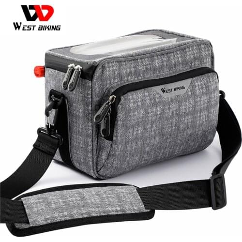 Bicycle Bag Large Capacity Touch Screen Phone Bag Multi-function Shoulder Bag MTB Handlebar Front Basket Top Frame Pannier