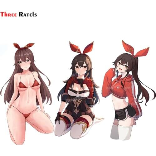 Three Ratels A225 Amber Genshin Impact Stcker For Iphone 12 Car Sticker Waterproof Vinyl Auto Accessories Decals