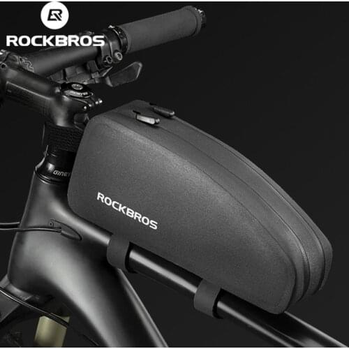 ROCKBROS Bicycle Bag Rainproof Top Front Tube Parcel Big Capacity Nylon Ultralight Portable Doube Zipper Pocket Bike Accessory