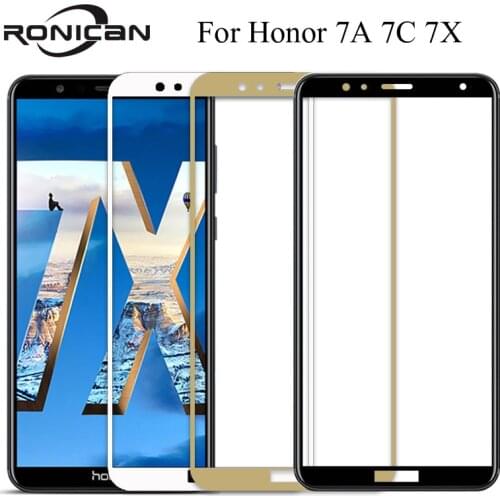 Protective glass on for honor 7a 7c 7x pro tempered glass for huawei 7 a c x screen protector a7 c7 x7 phtrotection glas protect