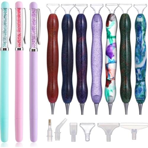 1PC Home Silicone Plastic Point Drill Pen 5D Diamond Painting Crystal Cross Stitch Embroidery DIY Arts Pens Sewing Accessories