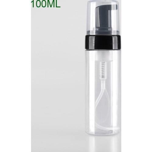 300pcs 100ml 120ml 150ml Empty cosmetic facial Cleanser wash cream Plastic Clear pet liquid soap Foam bottle foamer pump