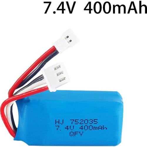 7.4V 400mAh2S lipo Battery ForRC DM007 Airplane Quadcopter Drone Helicopter Toy Parts 7.4V high quality battery SM/JST/XH2.54