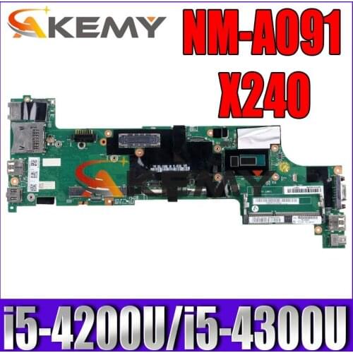 AKEMY For Lenovo Thinkpad X240 notebook motherboard i5-4200U/i5-4300U 100% test work FRU 04X5171 00HM953 04X5165 00HM952 04X5159