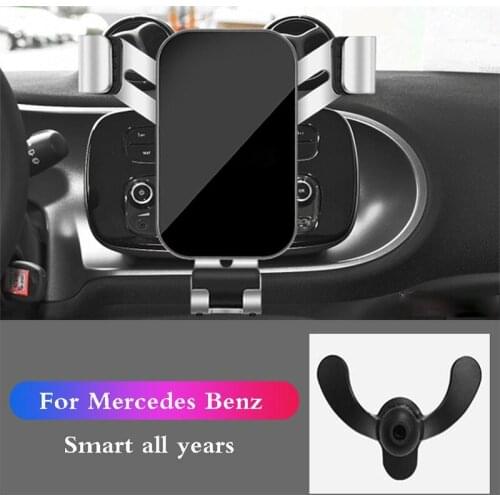 Car Mobile Phone Holder Mounts Stand GPS Navigation Bracket For Mercedes Benz Smart Fortwo Forfour 450 451 453 Accessories