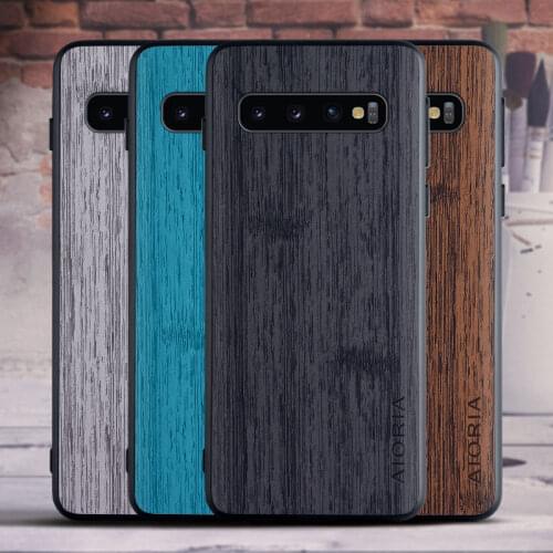 BambooLike case for Samsung Galaxy S10 S10e S10 Plus S10 Lite soft TPU silicone PU leather skin covers coque fundas