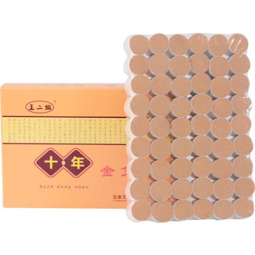 CN Herb Moxa Column 54 Pcs/box for Ten Years Article Moxibus Home AI Wholesale Wang Erniu Moxibus Column Smokeless Moxa