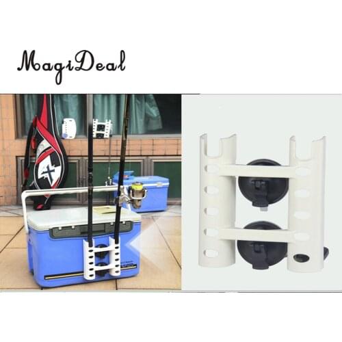 Suction Cup Fishing Rod Rack 2 Tube Rod Holder Mount on Car/Truck/SUV/Fishing Box