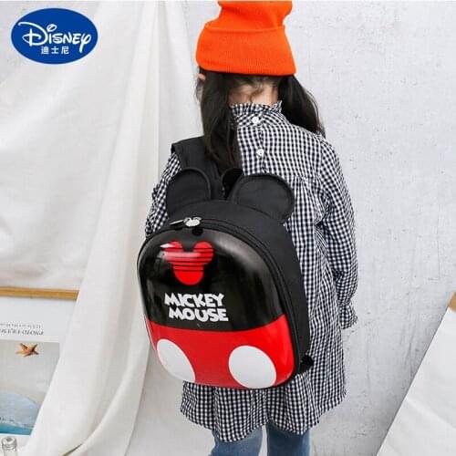 Disney Kid Mini Backpacks Pink Print Minnie Blue Mickey Bags for Student Schoolbag Place Books Mobile Phones Bag Child Backpacks
