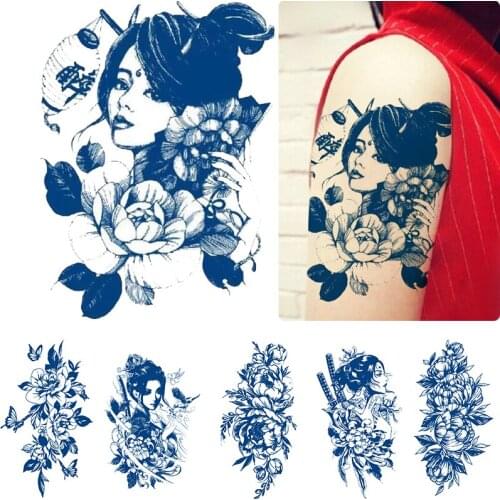 41-80 Gradient Semi Permanent Tattoo Sticker Plant Herb Tattoo Sticker Waterproof Lasting 15 Days Arm Temporary Tattoo Stick