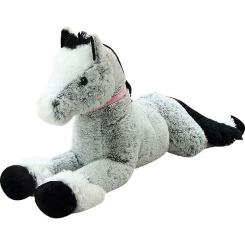 90cm Big Size Plush Horse Toy Simulation Animal Doll Kids Birthday Gift Home Baby Room Decor Photography Props