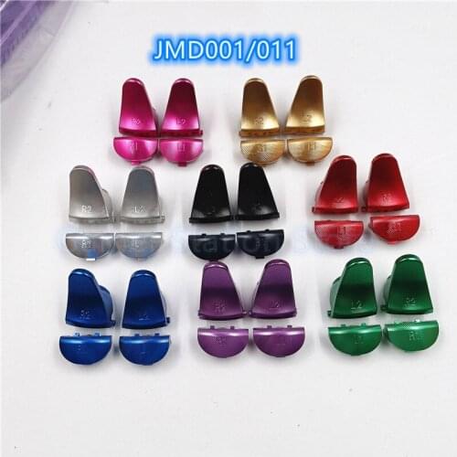 1set Metal Aluminum L1 R1 L2 R2 Extended Trigger Button with Spring replcement for Playstation 4 PS4 JDM001/011 Controller