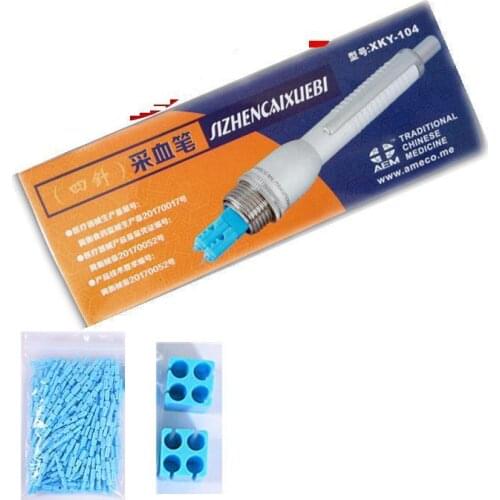 Metal sputum four 4 head diarrhea collection thorn blood cupping needle lancet pen can choose 200 terminal lancet free shipping