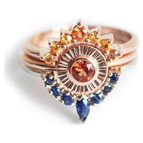 MISANANRYNE Punk Vintage Fashion Style 3pcs/lot Ring Accessories Crystal Finger Ring Set for Women Men Party Gift bijoux Jewelry