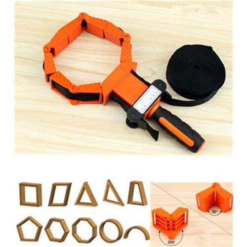 Multifunction Belt Clamping Tools Woodworking Quick Adjustable Band Clamp Polygonal Clip 90 Degres 4M Pure Nylon Strap Clip