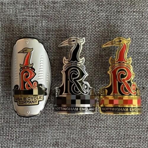 Road Bike Frame Stickers Metal Signs Head Tube Waterproof Vintage Sticker 65mm 55mm Fixie Bicycle Accessories