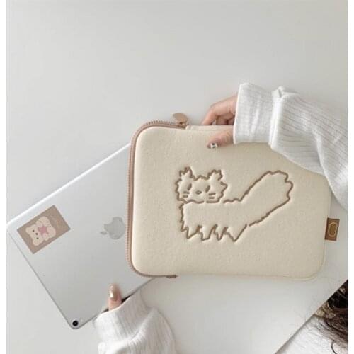 New Korean Ins Dog 13 Inch Laptop Sleeve Bag for Mac Ipad Pro 9.7 10.8 11 14.5 15 Inch Cartoon Dog Laptop Tablet Inner Case Bag