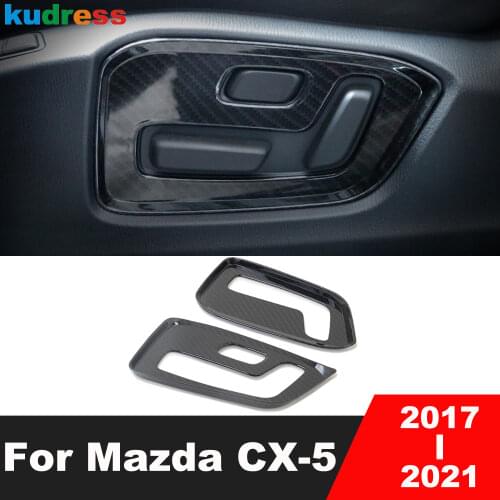 For Mazda CX-5 CX5 KF 2017 2018 2019 2020 2021 Carbon Fiber Seat Adjustment Switch Panel Cover Trim Car Interior Accessories LHD
