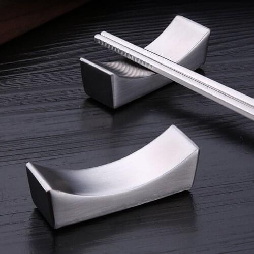 Japanese Chopsticks Holder Stainless Steel Food Sticks Rest Stand Metal Reusable Knife Spoon Kitchen Restaurants Hotel Tableware