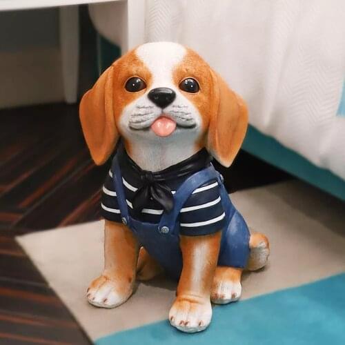 Resin Designer Dog Ornaments Personalized Resin Craft Dog Piggy Bank Simple Porch Bedroom Home Decoration Business Miniatures