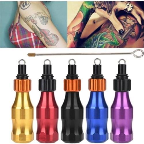 5Colors Adjustable Aluminium Tattoo Cartridge Grip Tubes Needle Bar for Tattoo Gun Machine Microblading Tattoo Supplies Tools