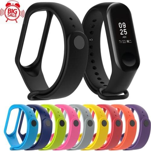 Strap For Xiaomi Mi Band 4 Silicone Wristband Bracelet Replacement For Xiaomi Band 4 MiBand 4 Wrist Color TPU Strap