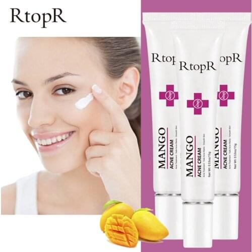 RtopR Acne Cream Mango Anti-acne oil control Face cream For Women And Man Repair Acne And Blackhead Spots Pore Shrinking Cream