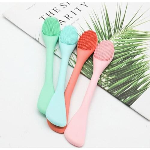 Negemel Silicone Face Brushes Flexible Facial Mud Face Applicator Brush Soft Face Body Lotion Applicator Brushes Makeup Brushes