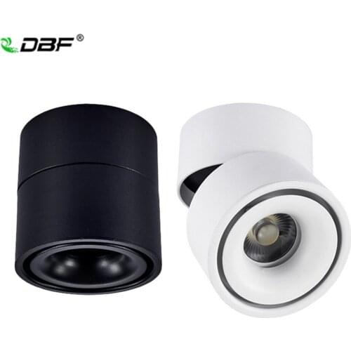 LED Ceiling Lights 7W 10W 12W 15W LED Surface Mounted ceiling lamp ,Foldable and 360 degree rotatable COB Indoor spot light