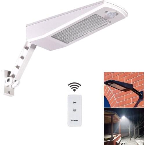 Outdoor Lighting LED Wall Lamp PIR Motion Sensor 900LM Garden Lights Outdoor 4 Modes With Remote Control Solar Sensor Wall Light